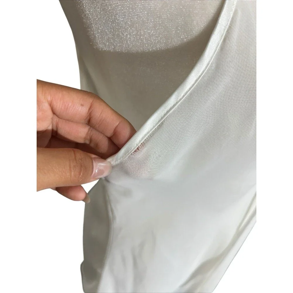 Vtg Fredericks Of Hollywood Sheer Slip Dress Double Layer Bridal Nightie Sz M